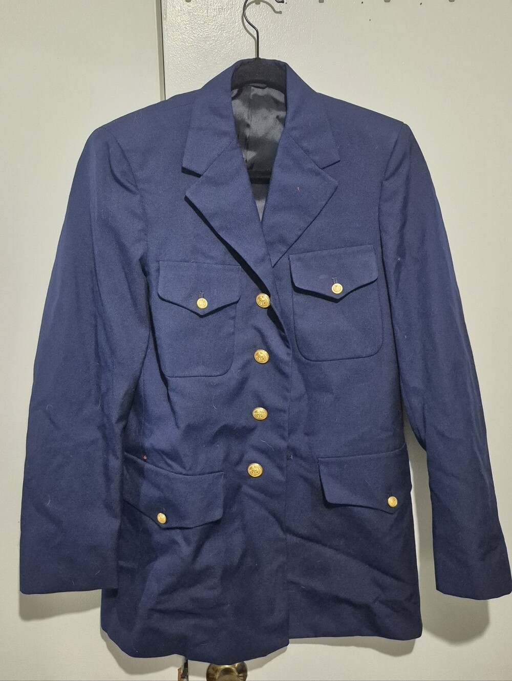 Vintage US Coast Guard Dress Blue Uniform Jacket 36 Long